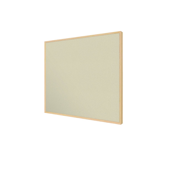 Bulletin Board, Fabric, 4 ft H x 6 ft W, Maple Modern Frame, Beige